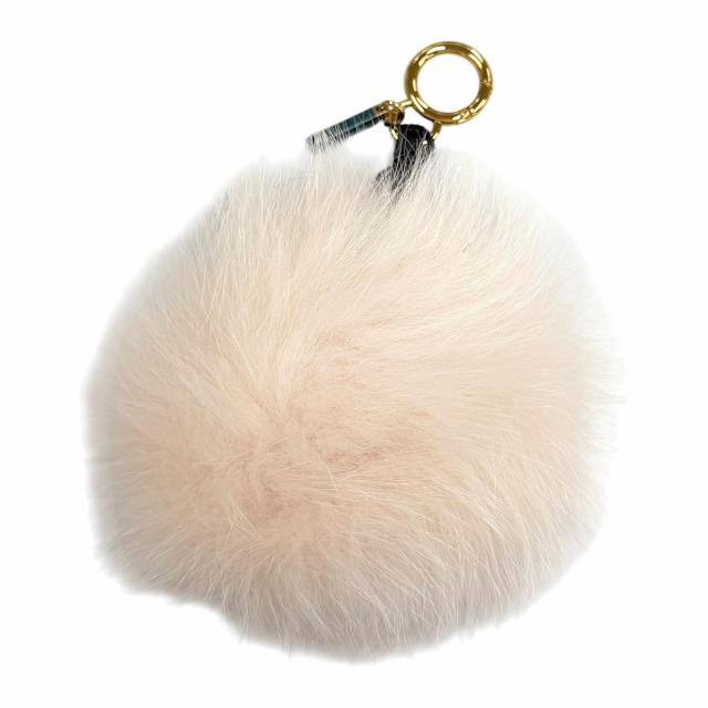 未使用品★FENDI フェンディ 7AR683 現行品 FFロゴ FOXファーポンポンチャーム バッグチャーム ピンク 伊製 定価104500円 箱・保存袋付き_2
