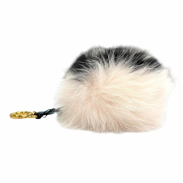 未使用品★FENDI フェンディ 7AR683 現行品 FFロゴ FOXファーポンポンチャーム バッグチャーム ピンク 伊製 定価104500円 箱・保存袋付き_4