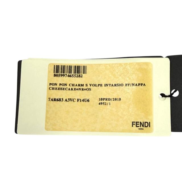 未使用品★FENDI フェンディ 7AR683 現行品 FFロゴ FOXファーポンポンチャーム バッグチャーム ピンク 伊製 定価104500円 箱・保存袋付き_8