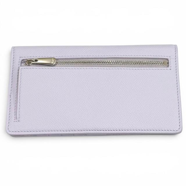 未使用品★FERRAGAMO フェラガモ 22D 779 ダブルガンチーニ レザー ロングウォレット 長財布 パープル シルバー金具 イタリア製 箱付き_2