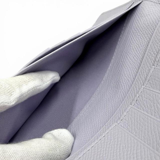 未使用品★FERRAGAMO フェラガモ 22D 779 ダブルガンチーニ レザー ロングウォレット 長財布 パープル シルバー金具 イタリア製 箱付き_5