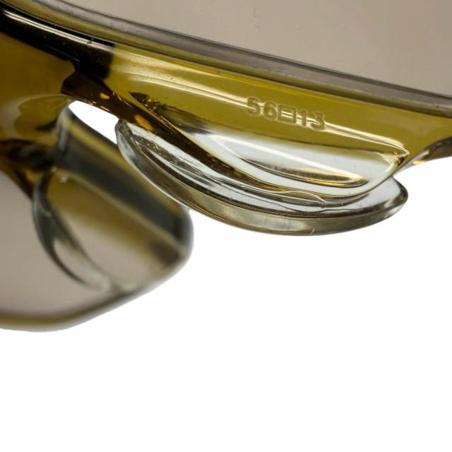 良品□Cartier カルティエ サントス ドゥ カルティエ サングラス アイウェア クリアカーキ ブラック 56□13 度入り フランス製 メンズ_8