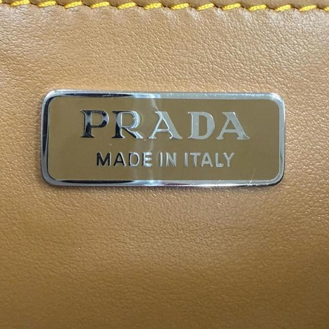 極美品▼PRADA プラダ 2VH172 ナイロン レザー トライアングルロゴ 三角プレート Re-Nylon ポーチ付き ショルダーバッグ ブラウ メンズ_8