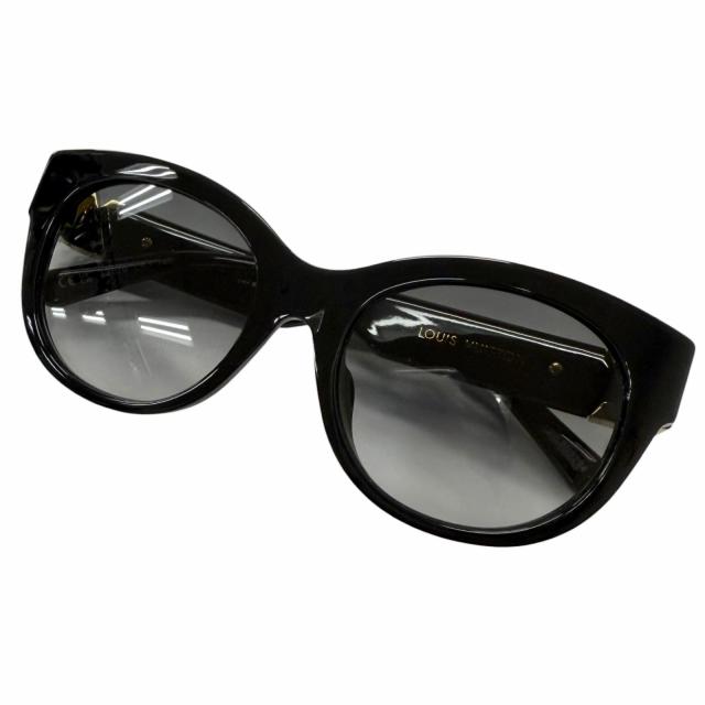 極美品□LOUIS VUITTON ルイヴィトン 2024年製 Z2378E サングラス LV GO-14 ラウンド ブラック ゴールド 54□19-140 イタリア製 現行品