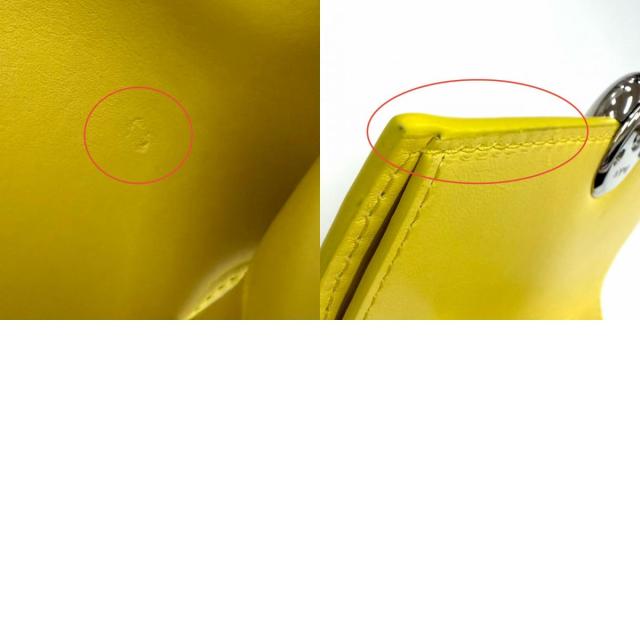 良品★LOEWE ロエベ CANBS33X01 ペブル バーティカルウォレット スモール シャイニーナパカーフ ライトシトリン アナグラム金具 箱・袋付_9