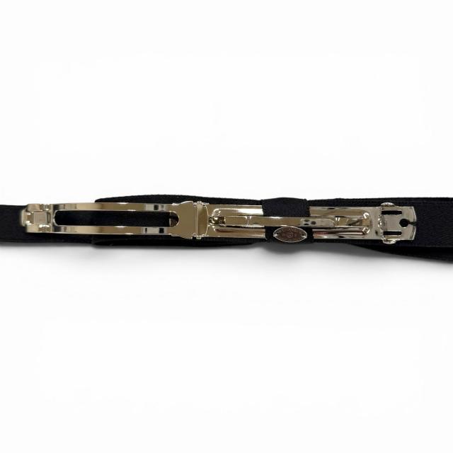 未使用品★CHANEL シャネル 24B AAA428 シルク100％ ラインストーン ココマーク ボウバレッタ リボンバレッタ ヘアクリップ 黒 箱付_5