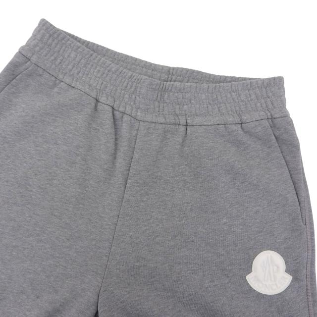 極美品▲MONCLER モンクレール 2020年製 コットン ロゴワッペン付 スウェットパンツ ジョガーパンツ グレー S トルコ製 正規品 メンズ_2