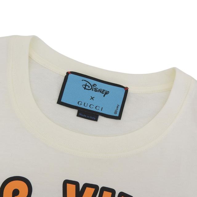 未使用品▲GUCCI×Disney グッチ×ディズニー 21SS 615044 コットン100％ ロゴ ドナルドダック オーバーサイズ 半袖Ｔシャツ XXS 正規品_2