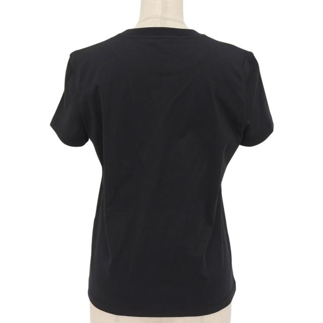 未使用品▲HERMES エルメス 24AW 4H4643DA カルトゥッシュ モール コットン100％ 半袖Ｔシャツ ブラック 36 フランス製 レディース_1
