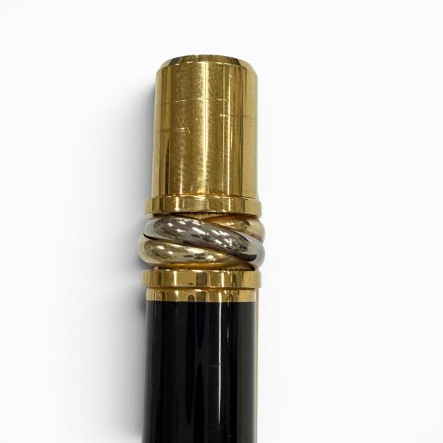 美品▽Cartier カルティエ トリニティ ツイスト式 ボールペン ブラック