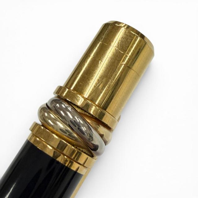 美品▽Cartier カルティエ トリニティ ツイスト式 ボールペン ブラック