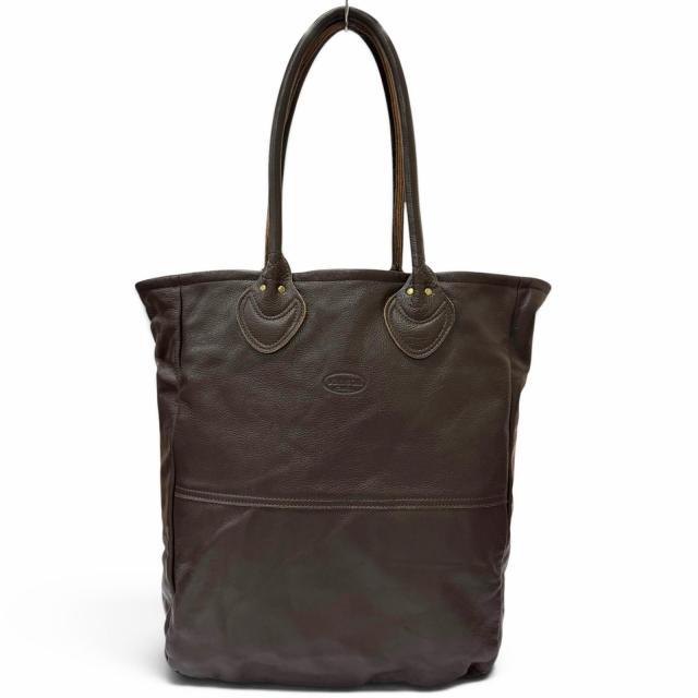 【ドンドン見直し】美品□VANSON バンソン レザー ロゴ型押し トートバッグ ハンドバッグ 手提げバッグ ブラウン USA製 メンズオススメ◎