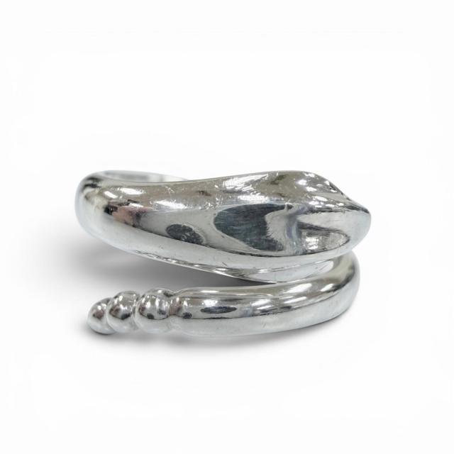 美品☆TIFFANY&Co. ティファニー エルサペレッティ スネーク リング 925 アクセサリー 指輪 シルバー JP9号相当 重量4.1g レディース