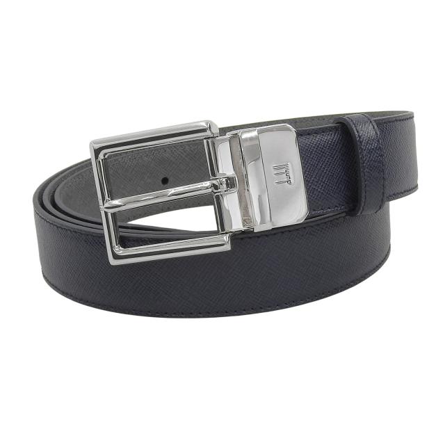 未使用保管品 dunhill ダンヒル メンズベルト レザー ネイビー