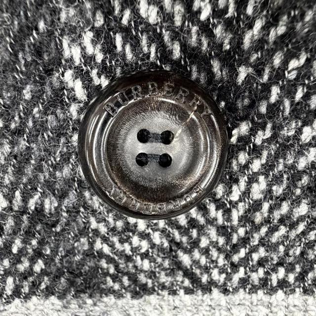 極美品◇BURBERRY LONDON バーバリーロンドン モヘア シルク混 チェック柄 ダブルブレスト コート ブラック グレー 38　日本製 正規品_5