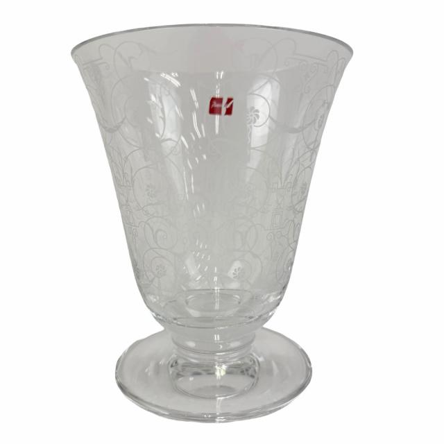 未使用品☆Baccarat バカラ ミケランジェロ フラワーベース 大型グラス ポット 花柄アラベスク フランスアンティーク 花瓶 クリスタル