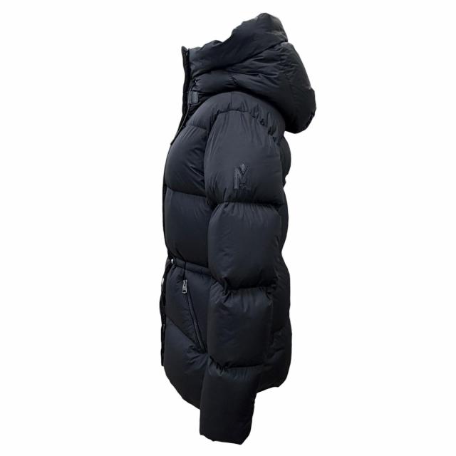 美品△MACKAGE マッカージュ 24AW 11122246-2A FREYA ロゴワッペン フーデッド ダウンジャケット ブラック XS 正規品 ガーメント付き_1