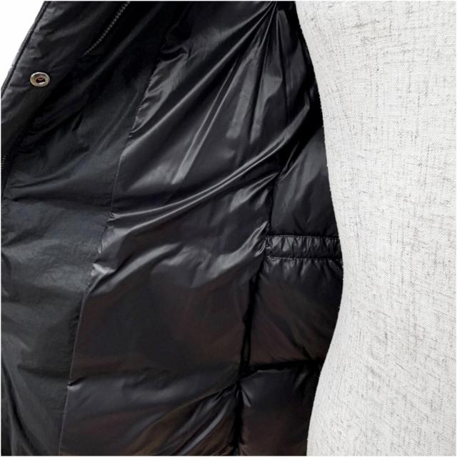 美品△MACKAGE マッカージュ 24AW 11122246-2A FREYA ロゴワッペン フーデッド ダウンジャケット ブラック XS 正規品 ガーメント付き_4