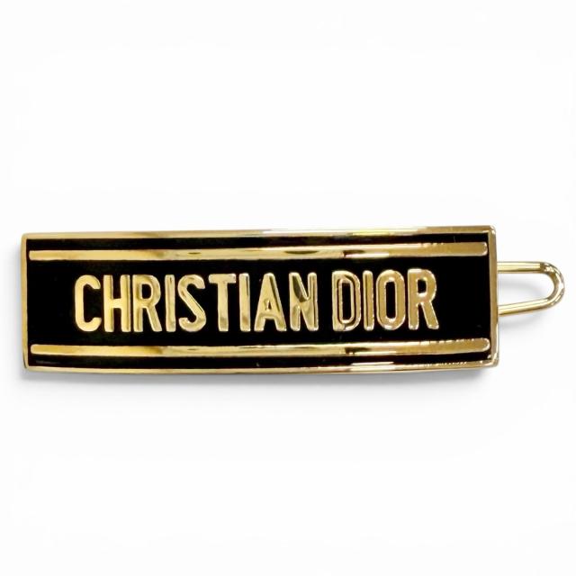 Christian Dior ゴールド ヘアピン 美品△Christian Dior クリスチャンディオール ロゴ ヘアピン ヘア