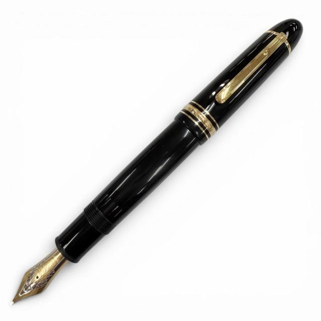 極美品▼MONTBLANC モンブラン マイスターシュテュック 149 Pix ペン先18K ホワイトスター 万年筆 ブラック ゴールド ドイツ製 箱付き 66,550円