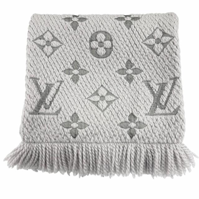 良品▼LOUIS VUITTON ルイヴィトン M74742 エシャルプ ロゴマニア モノグラム ウール シルク グリペルル マフラー 伊製 正規品 メンズ 28,116円