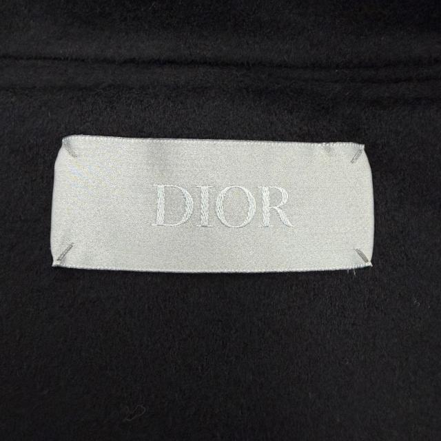 極美品▼DIOR ディオール オム 933C224A3225 カシミヤ100% ロゴ入りボタン シングルジャケット テーラード ブラック 46 正規品 メンズ_6