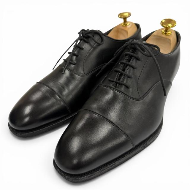 【ドンドン見直し】良品▼CROCKETT&amp;JONES クロケットアンドジョーンズ AUDLEY3 ストレートチップ レースアップ レザーシューズ 5.5 箱付