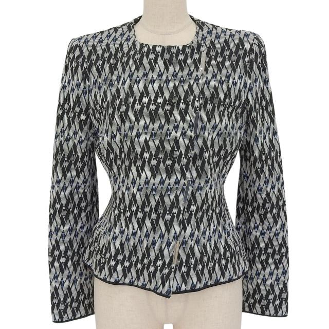 極美品▲GIORGIO ARMANI ジョルジオアルマーニ 2020年製 3KAG56 総柄 希少 大きめサイズ ジャケット マルチ 44 伊製 正規品 レディース 15,177円