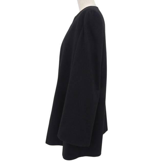 美品▲Salvatore Ferragamo サルヴァトーレフェラガモ カシミヤ100％ 裏地シルク100％ 総柄 フロントオープン コート 40 伊製 正規品_3