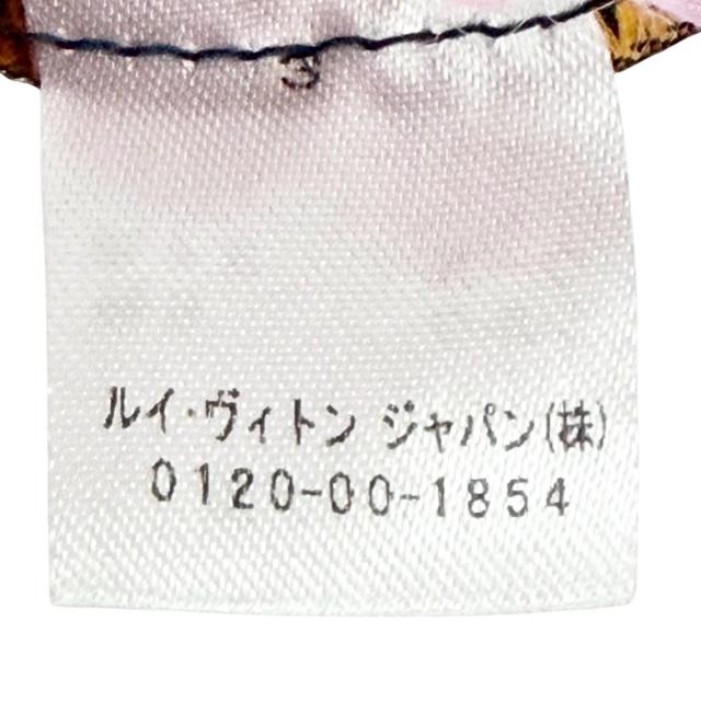 美品△LOUIS VUITTON ルイヴィトン M73659 エシャルプ ロゴマニア ウール シルク モノグラム フリンジ マフラー ピンク 伊製 正規品_7