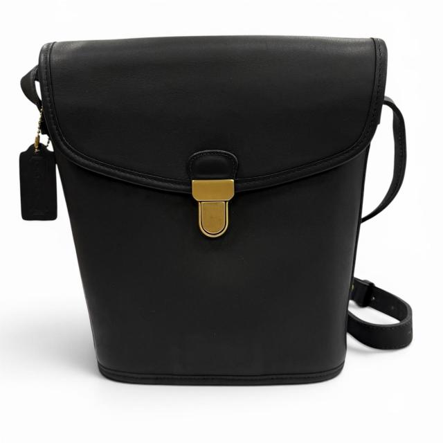 未使用品★COACH コーチ ヴィンテージ JACKSON BUCKET オールド コーチ グローブレザー バケツ型 ショルダーバッグ ブラック USA製