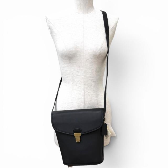 未使用品★COACH コーチ ヴィンテージ JACKSON BUCKET オールド コーチ グローブレザー バケツ型 ショルダーバッグ ブラック USA製_4