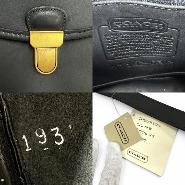 未使用品★COACH コーチ ヴィンテージ JACKSON BUCKET オールド コーチ グローブレザー バケツ型 ショルダーバッグ ブラック USA製_8