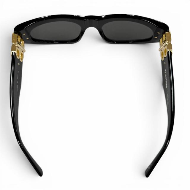 美品▼BALENCIAGA バレンシアガ BB0095S サイドロゴ アイウェア サングラス ブラック ゴールド 53□19-135 デモレンズ イタリア製 メンズ_5