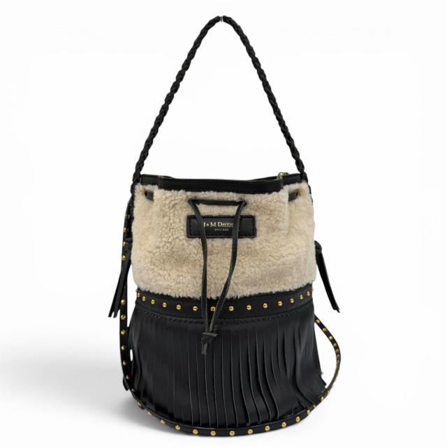 極美品☆J&amp;M Davidson ジェイアンドエムデヴィッドソン チャールストン コレクション カーニバル ムートン レザー 2WAY ショルダーバッグ