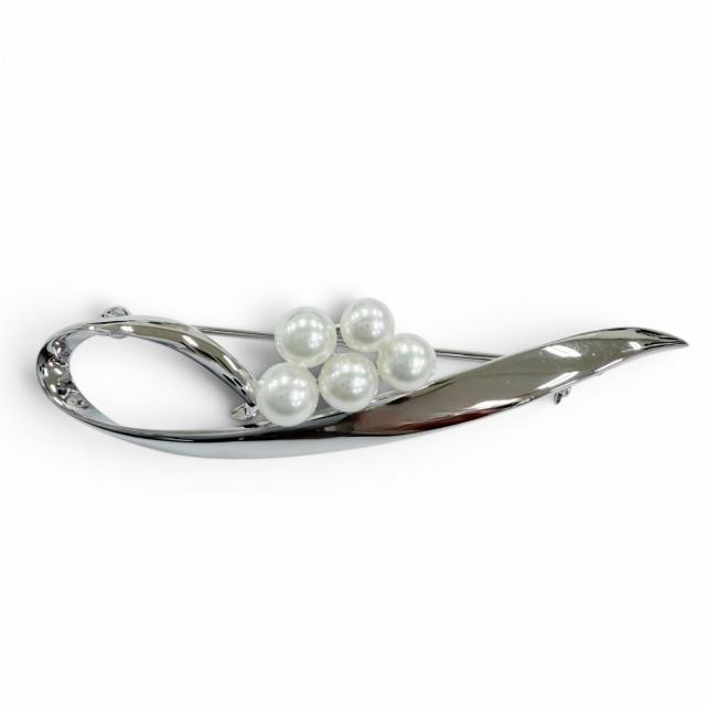 極美品☆MIKIMOTO ミキモト パール アコヤ真珠 ベビーパールブローチ アクセサリー シルバー レディース