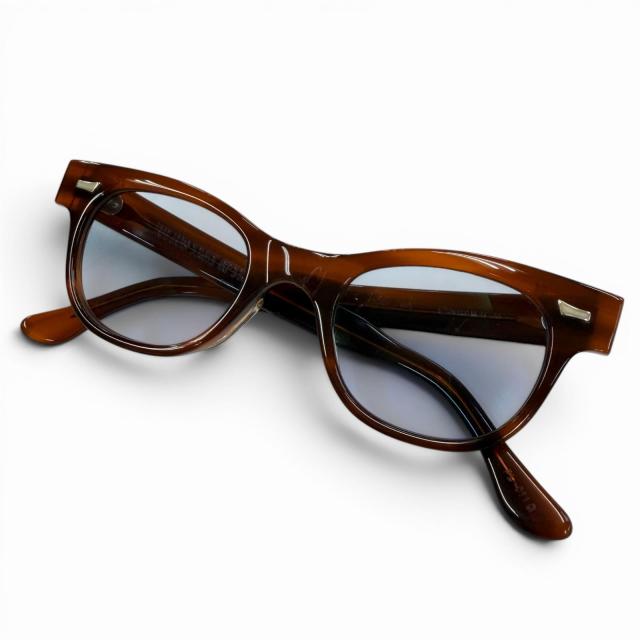 極美品▼JULIUS TART OPTICAL ジュリアスタートオプティカル COUNTDOWN マーブル柄 アイウェア サングラス クリアブラウン 44 22 箱付き 30,030円