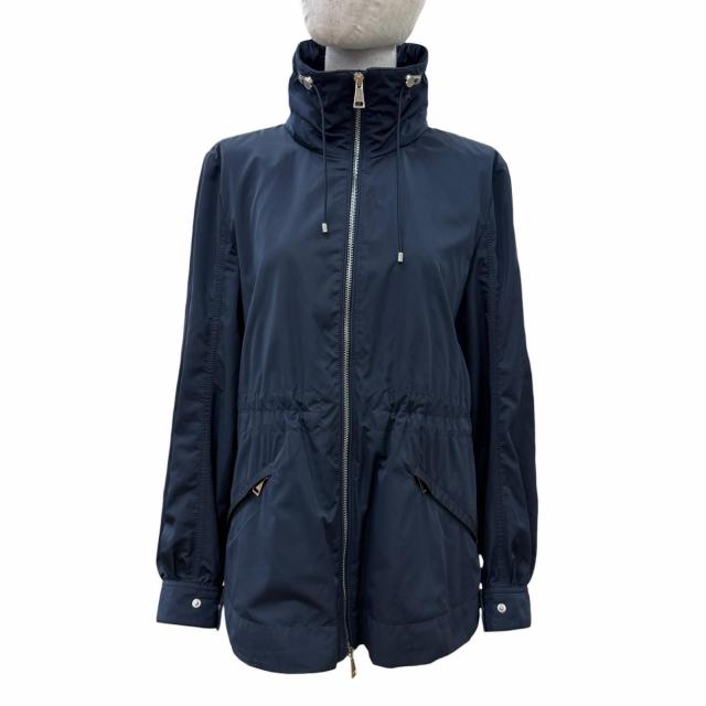美品☆MONCLER モンクレール 2023年製 J10931A00087 ENET ロゴワッペン・フード付 ZIP UP ジャケット ネイビー 0 正規品 レディース 48,510円
