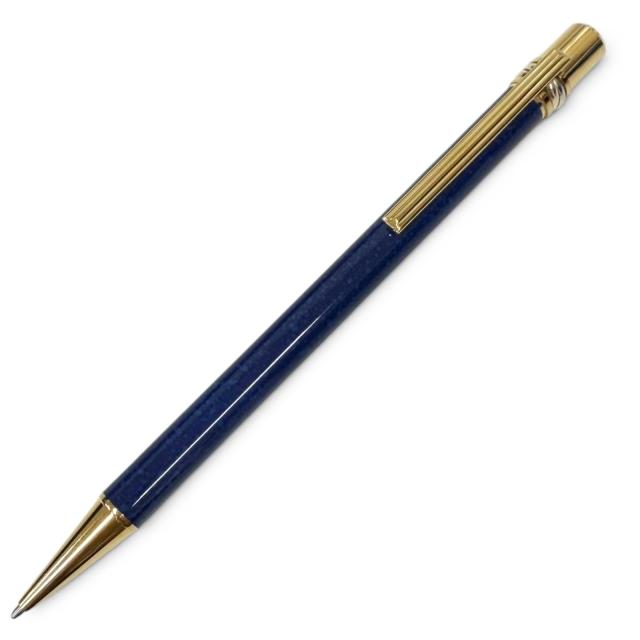 美品□Cartier カルティエ マスト ドゥ カルティエ トリニティ ツイスト式 ボールペン ブルーマーブル ゴールド フランス製 メンズ 43,560円