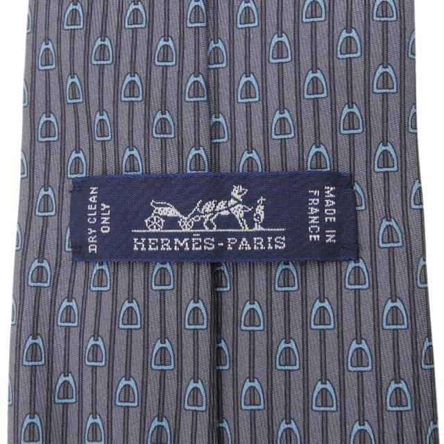 極美品▲HERMES エルメス シルク100% 馬具モチーフ 総柄 ネクタイ グレー ブルー フランス製 メンズ 箱付き ビジネスオススメ◎ 極美品▲HERMES エルメス シルク100% 馬具モチーフ 総柄 ネクタイ グレー ブルー フランス製 メンズ 箱付き ビジネスオススメ◎