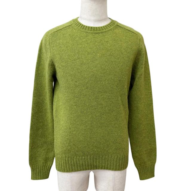 未使用品□GUCCI グッチ 24AW 763365 ウール100% クルーネック バックロゴ刺繍 長袖ニット セーター グリーン M イタリア製 正規品 39,325円