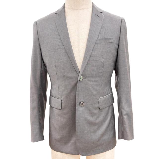 極美品●DIOR ディオール DM3C700A0409 ウール シルク シングル テーラードジャケット グレー 42 イタリア製 正規品 メンズ
