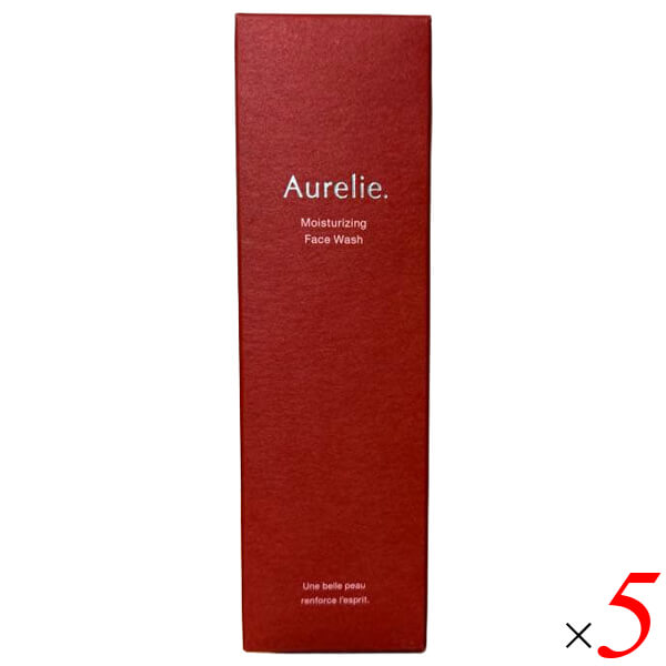 【当店最大16%+日曜5%】〜6/15(月)9:59！Aurelie オレリー モイストフェイスウォッシュ 100g 5個セット 濃密泡 天然クレイ配合 しっとり洗顔