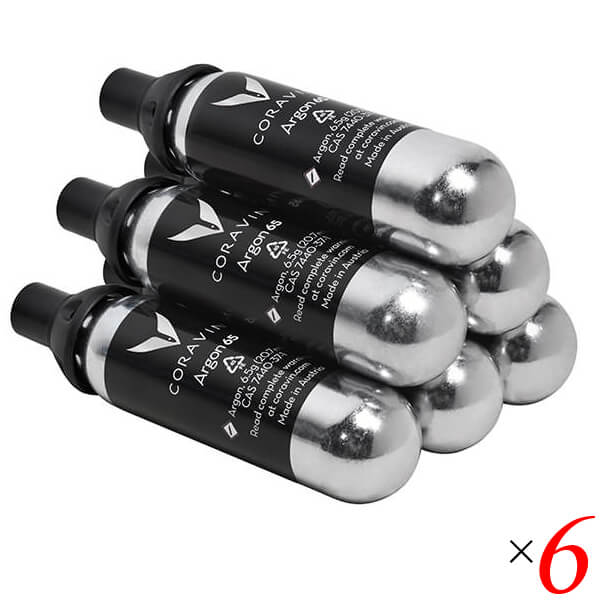 【当店最大16%+日曜5%】〜6/15(月)9:59！CORAVIN コラヴァン アルゴンカプセル 6個セット ワイン保存システム専用 高純度アルゴンガス 正規アクセサリ