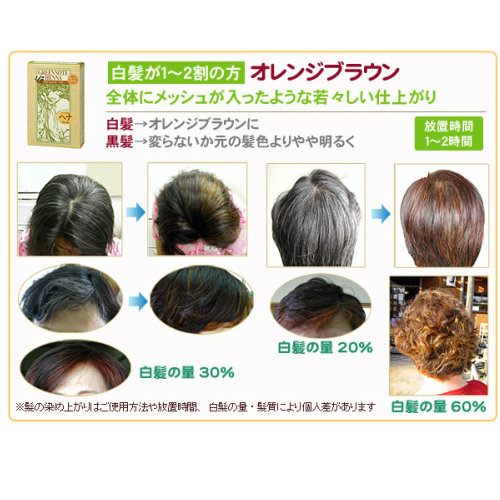ヘアカラー ヘアマニキュア ヘナ グリーンノートヘナ オレンジブラウン 100g 3個セットの通販はau Pay マーケット Okaimonoda Net