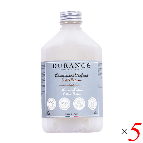 【当店最大16%+日曜5%】〜6/15(月)9:59！デュランス DURANCE ランドリーソフナー 柔軟剤 500ml 香り5種 5本セット 天然アロマ 防ダニ 静電気防止