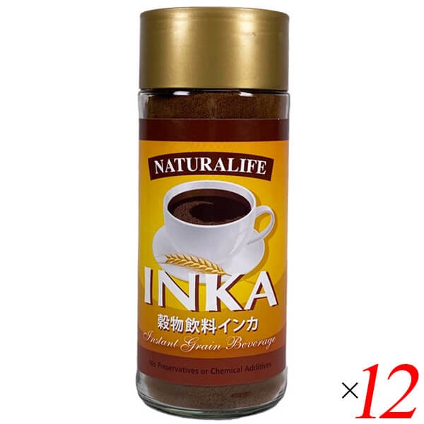 穀物コーヒー ディカフェ デカフェ 穀物コーヒー インカ 100g 12本