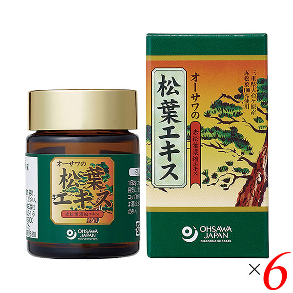 【お買い物ラリー！ポイント最大+5%】オーサワの松葉エキス 60g 6個セット 原液 国産 無添加 送料無料