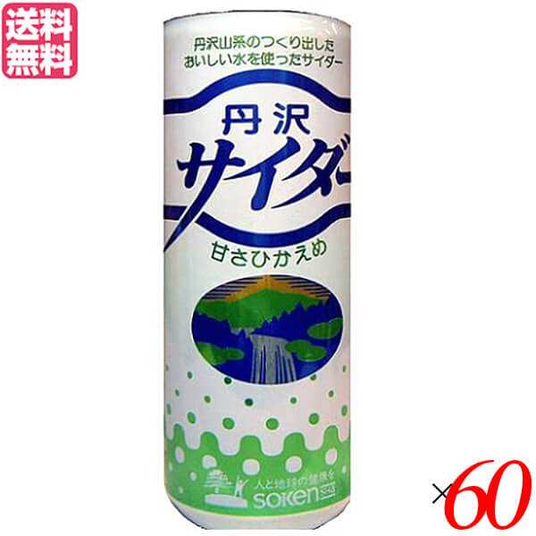 サイダー ソーダ 炭酸 創健社 丹沢サイダー 250ml 60本セット 送料無料