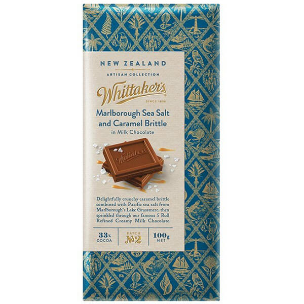 チョコレート 塩キャラメル 板チョコ ウィッタカー Whittaker's 塩キャラメル ミルクチョコレート 100g